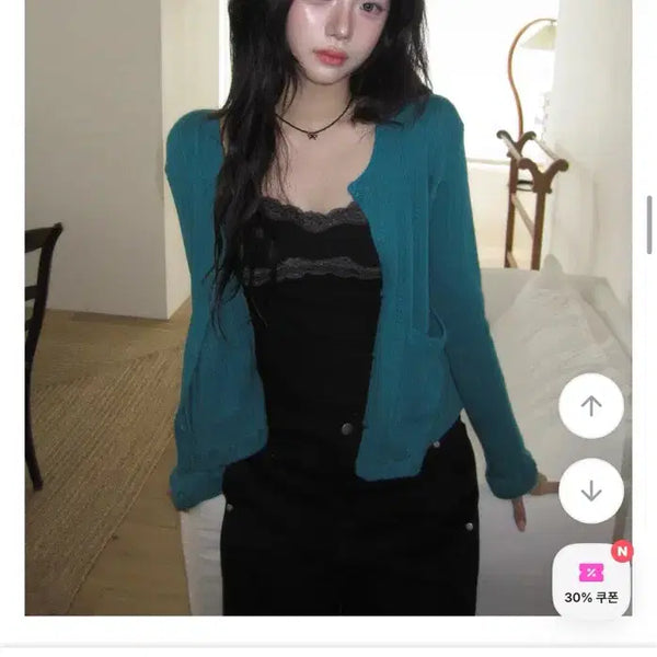 [BUNJANG] Modi Mood Dot Lace Sleeveless Cami Top / 모디무드 도트 레이스 슬리브리스 나시