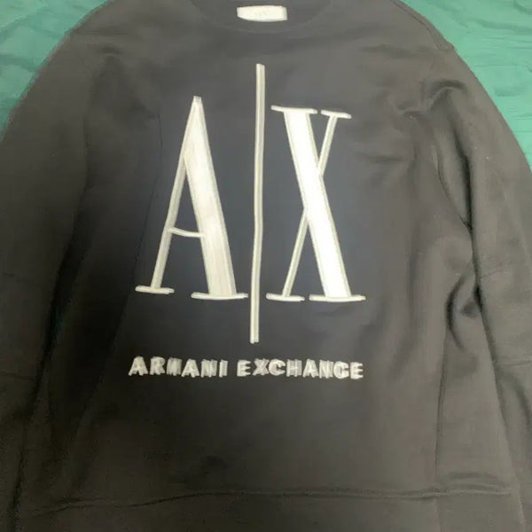 [BUNJANG] Armani Exchange Logo Sweatshirt Black / 아르마니 익스체인지 맨투맨 블랙