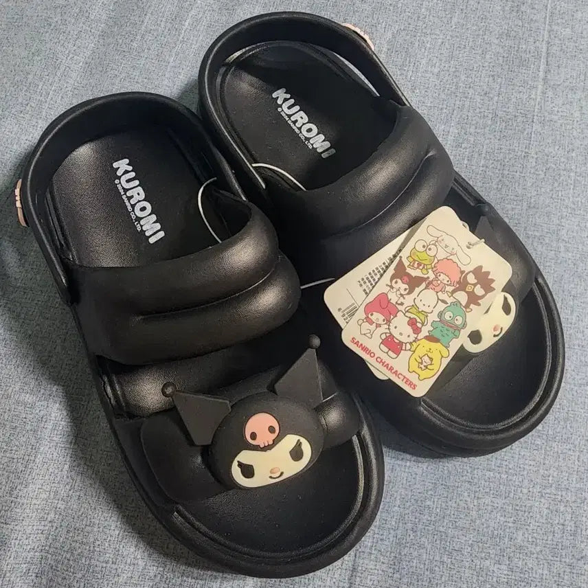 [BUNJANG] Sanrio Kuromi Black Sandals (240) / 산리오 쿠로미 블랙 샌들 240 새상품