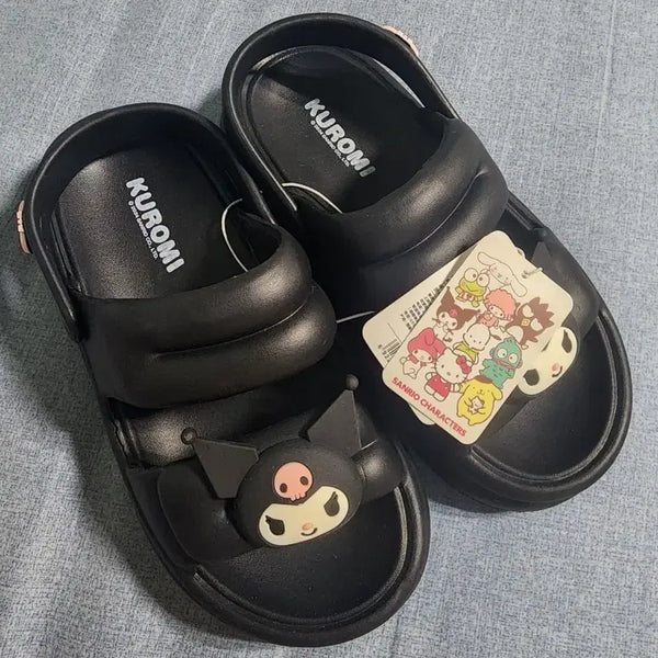 [BUNJANG] Sanrio Kuromi Black Sandals (240) / 산리오 쿠로미 블랙 샌들 240 새상품