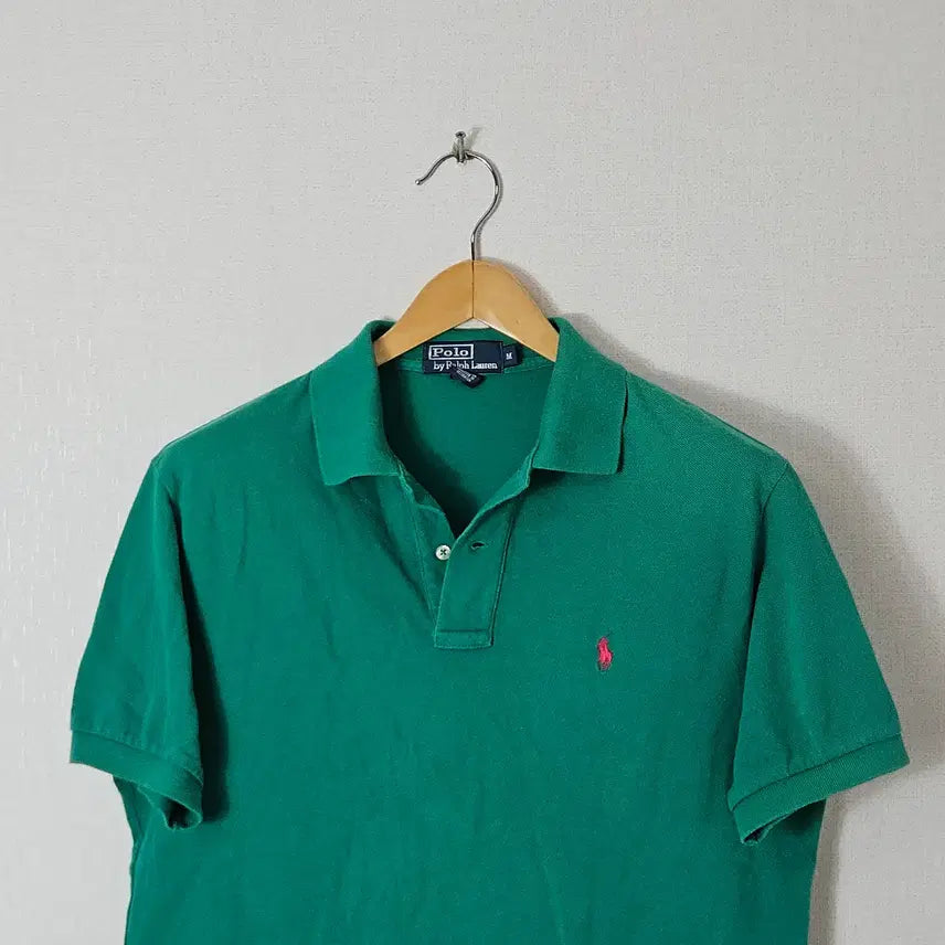 [BUNJANG] Polo Ralph Lauren Short Sleeve Pique Polo Shirt Green Red Pony M / 폴로 랄프로렌 반팔 카라티 피케티 그린 레드포니 티셔츠 정품 M