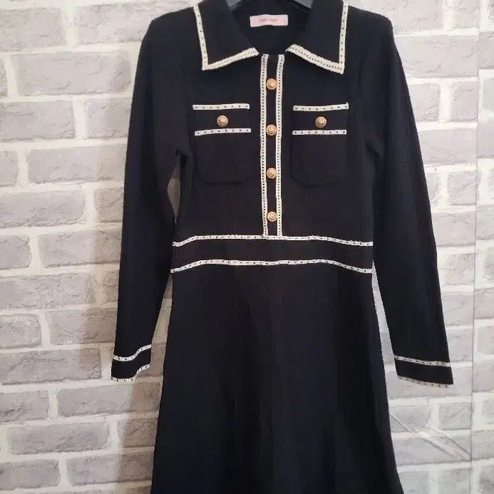 [BUNJANG] Yulmia Step Black Knit Dress / 율미아스텝 블랙 니트원피스/알뜰한여우