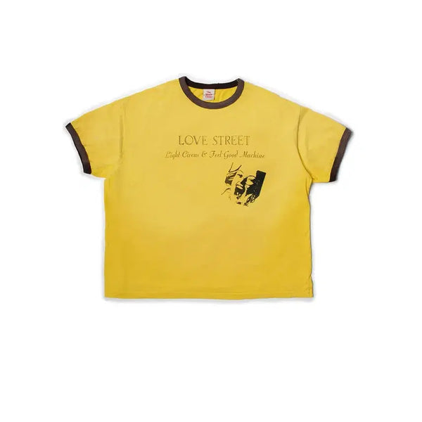 [BUNJANG] Ruercos Love Street Ringer T-Shirt Yellow / [3]뤡코즈 러브스트릿 링거티 옐로우