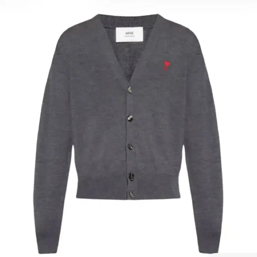 [BUNJANG] AMI Paris Wool Cardigan Grey / (정품) 아미 울 가디건 그레이