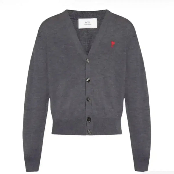 [BUNJANG] AMI Paris Wool Cardigan Grey / (정품) 아미 울 가디건 그레이