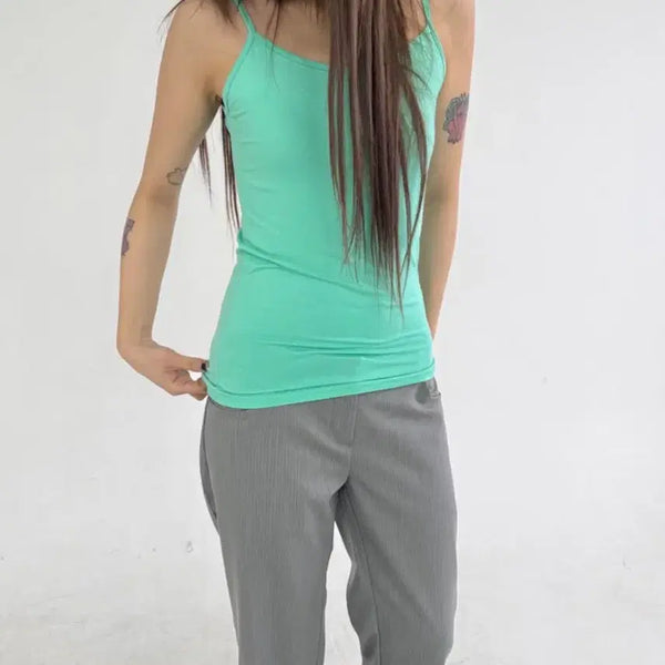 [BUNJANG] BERKSEOUL Basic Color Sleeveless Top Mint / 베르크서울 베이직 컬러 나시 슬리브리스