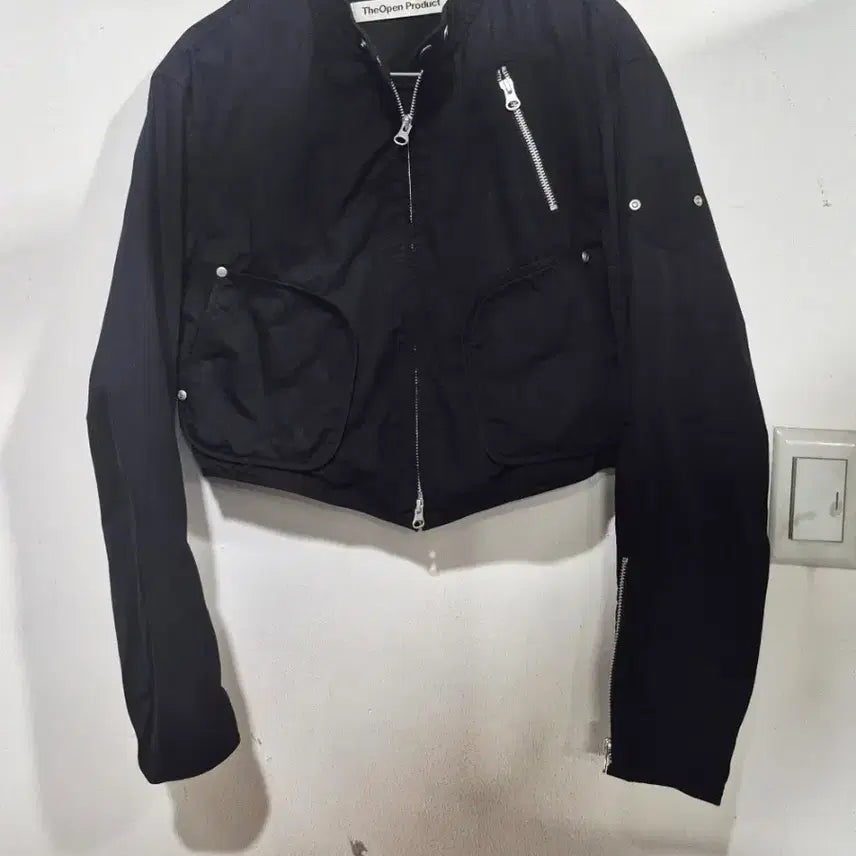 [BUNJANG] TheOpen Product Black Cropped Jacket / The Open  Product  더오픈프로덕트 블랙 크롭 자켓