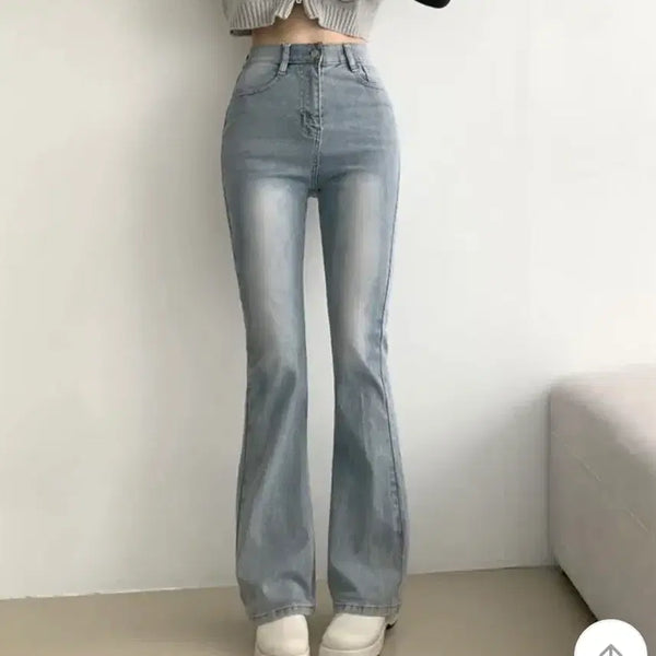 [BUNJANG] Semi-Boot Cut Jeans (Short Length, Size S) / 에이블리 세미부츠 청바지