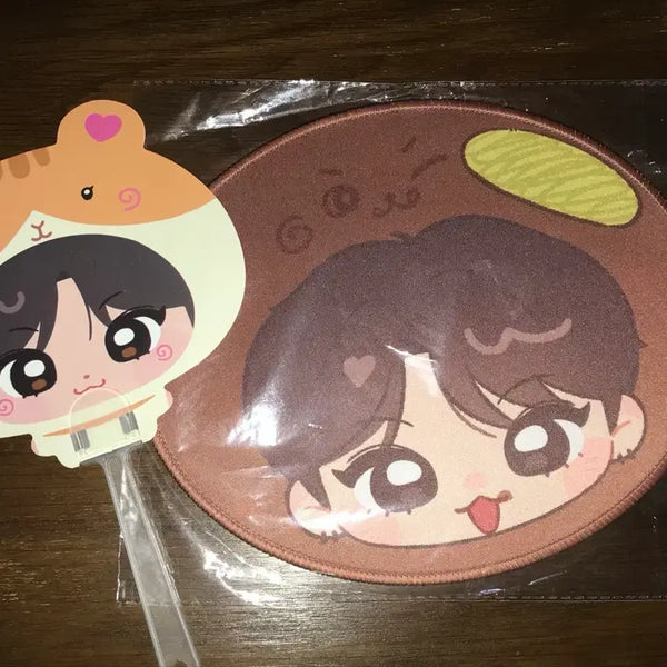 [BUNJANG] NCT WISH Riku Birthday Cafe Lucky Draw Fan and Mousepad Set / 엔시티 위시 리쿠 생카 럭드 특전 부채, 마우스 패드