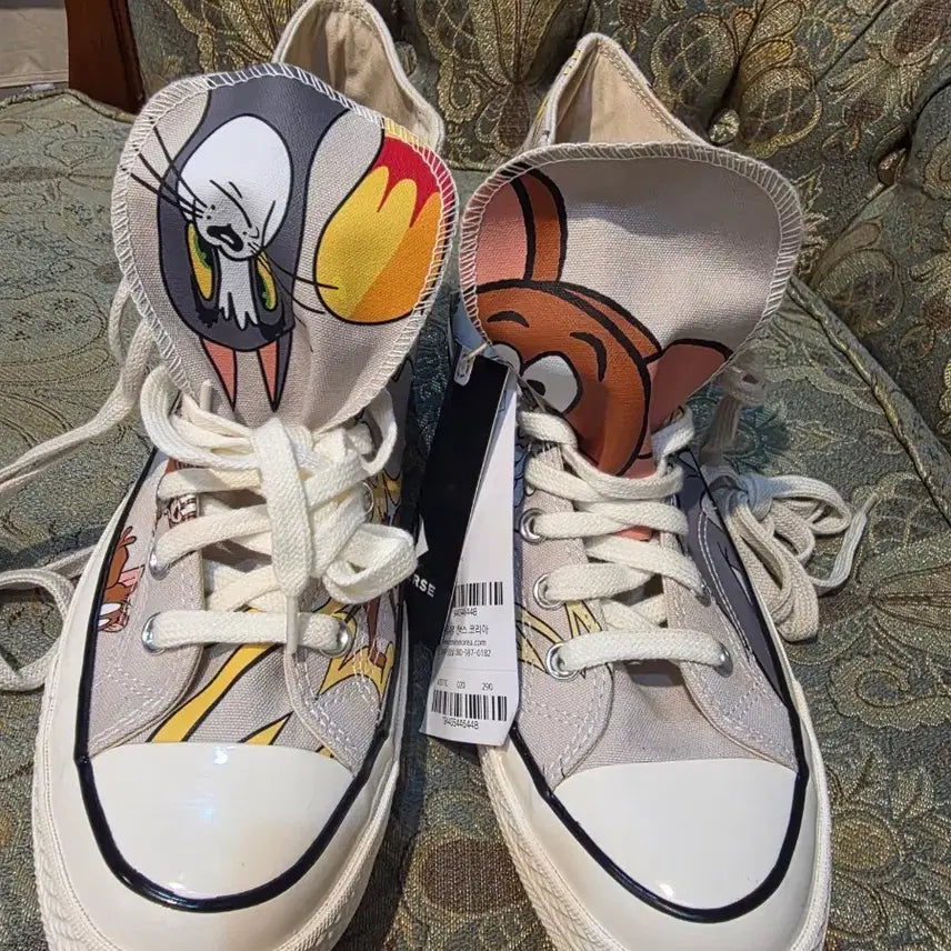[BUNJANG] Converse x Tom and Jerry Collaboration High-Top Sneakers / 컨버스 톰과제리 콜라보 하이탑 스니커즈