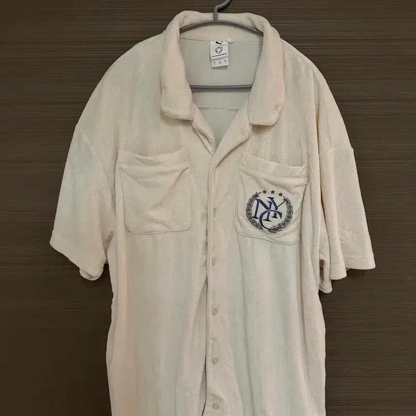 [BUNJANG] Puma Towel Terry Short Sleeve Shirt / 퓨마 타월 반팔 셔츠