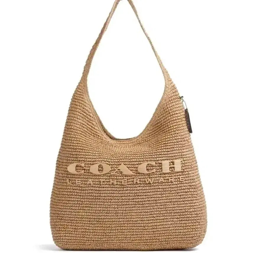 [BUNJANG] Coach Brooklyn Rattan 28 Shoulder Bag Beige / 새상품 코치 브루클린 라탄 28 숄더백 베이지