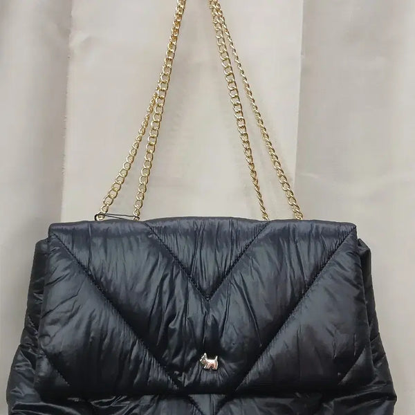[BUNJANG] Agatha Paris Black Quilted Chain Shoulder Bag / 아가타 파리 블랙 퀼팅 체인 숄더백