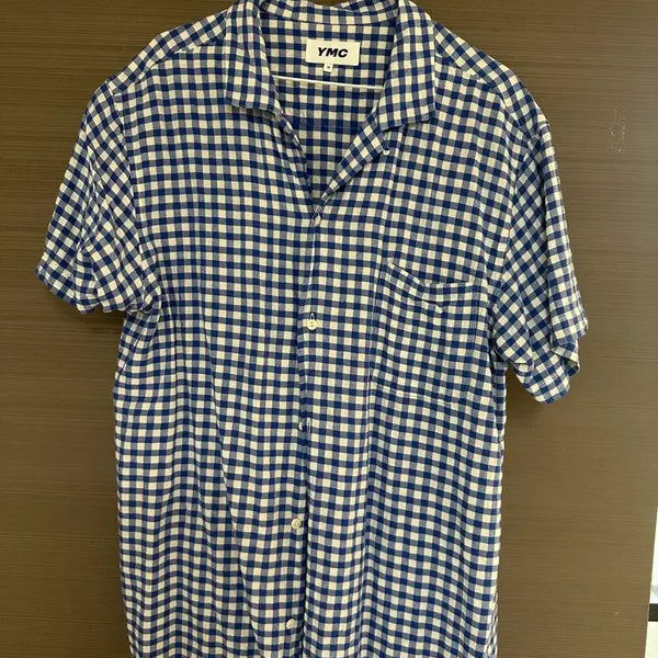 [BUNJANG] YMC Checked Short Sleeve Shirt / YMC 체크 반팔 셔츠