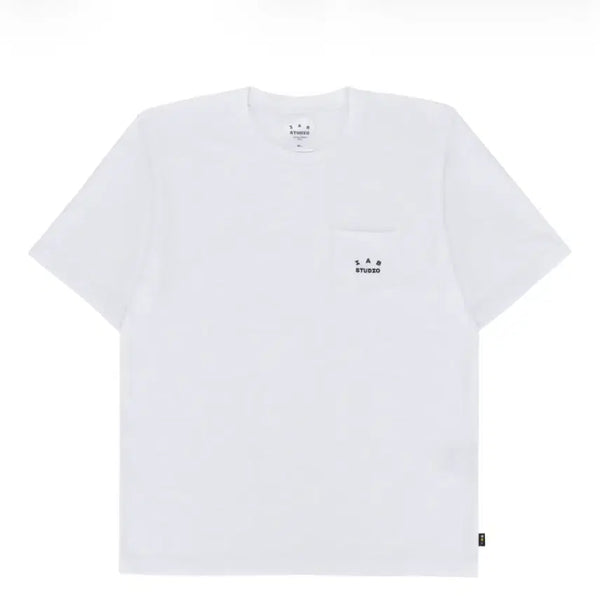 [BUNJANG] IAB Studio Pocket T-Shirt White / 아이앱 스튜디오 아이앱 포켓 티셔츠 화이트