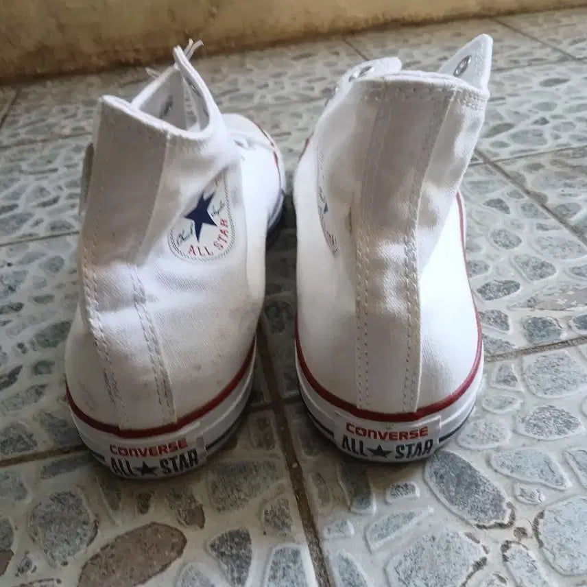 [BUNJANG] Converse All Star Hightop White Sneakers / 컨버스 올스타 하이탑 흰색