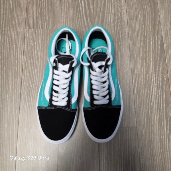 [BUNJANG] Vans Old Skool Mint/Black Sneakers (Size 245) - New / 반스 올드스쿨 민트/블랙 245 새상품