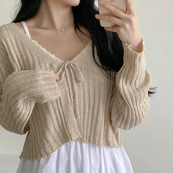 [BUNJANG] Bookle Cardigan Beige Free Size / 부클가디건 베이지 free