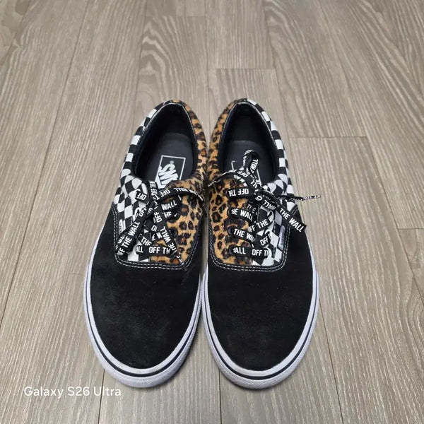 [BUNJANG] Vans Checkerboard Leopard Era Sneakers / 반스 체커보드 레오파드 에라 운동화