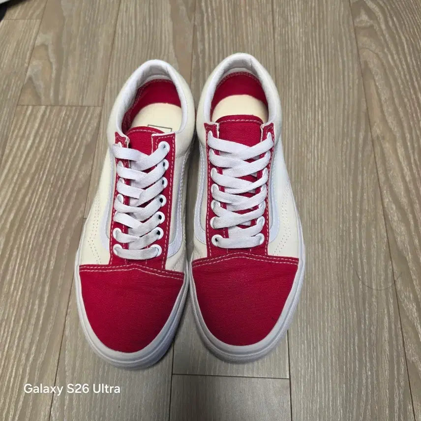 [BUNJANG] Vans Old Skool Sneakers Red/White / 반스 올드스쿨 운동화 레드/화이트