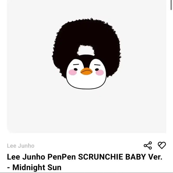 [BUNJANG] Lee Junho Mina Sun Penguin Scrunchie / 이준호 미나썬 펭펭 스크런치