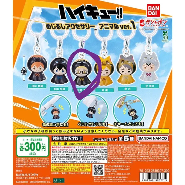 [BUNJANG] Haikyuu!! Mejirushi Trading Charm Tsukishima / 하이큐 메지루시 키링 츠키시마