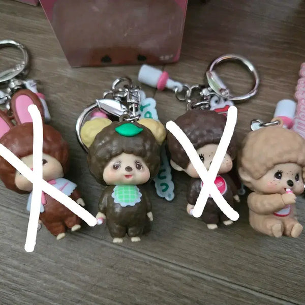 [BUNJANG] Monchhichi GS25 & Megabox Random Keychain (Tanutanu, Beige) / gs25 몬치치, 메가박스 몬치치 랜덤키링