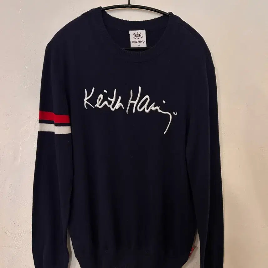 [BUNJANG] Keith Haring Knit Navy Size 95 / 키스해링 니트 네이비 95