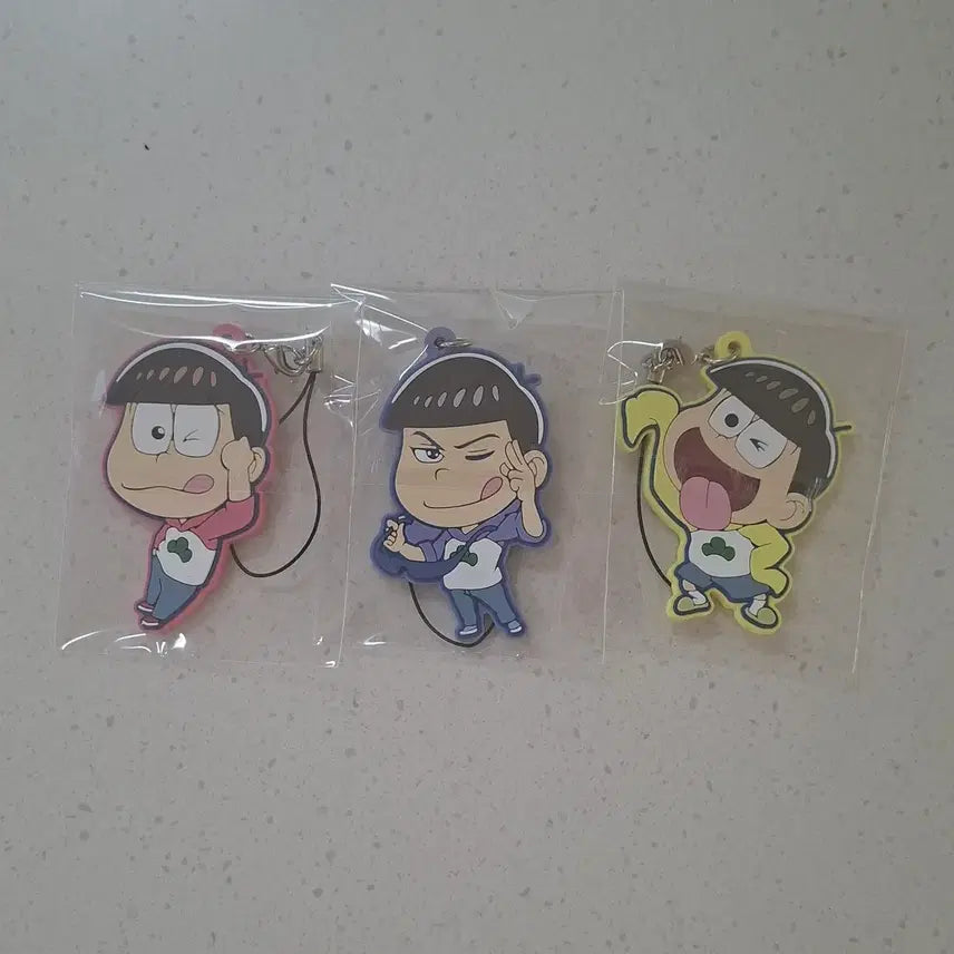 [BUNJANG] Osomatsu-san Dehepero Rubber Strap Set - Osomatsu, Karamatsu, Jushimatsu Bundle / 오소마츠상 데헤페로 러버스트랩 오소마츠카라마츠쥬시마츠 125 일괄