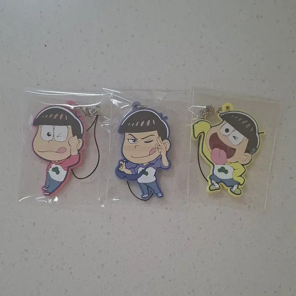 [BUNJANG] Osomatsu-san Dehepero Rubber Strap Set - Osomatsu, Karamatsu, Jushimatsu Bundle / 오소마츠상 데헤페로 러버스트랩 오소마츠카라마츠쥬시마츠 125 일괄