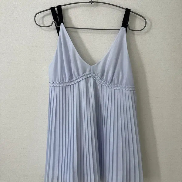 [BUNJANG] ORR Pleated Blouse - Sky Blue (Size S) / 오르 플리츠 블라우스 S