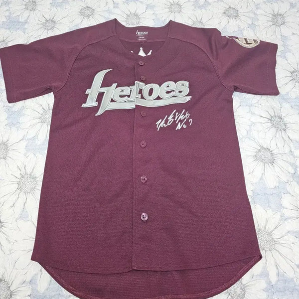 [BUNJANG] Kiwoom Heroes Kim Ha-seong 100 Home Run 100 Stolen Base Commemorative Baseball Jersey (Size XS) / 키움 히어로즈 김하성 100홈런 100도루 기념 유니폼 (85 XS)