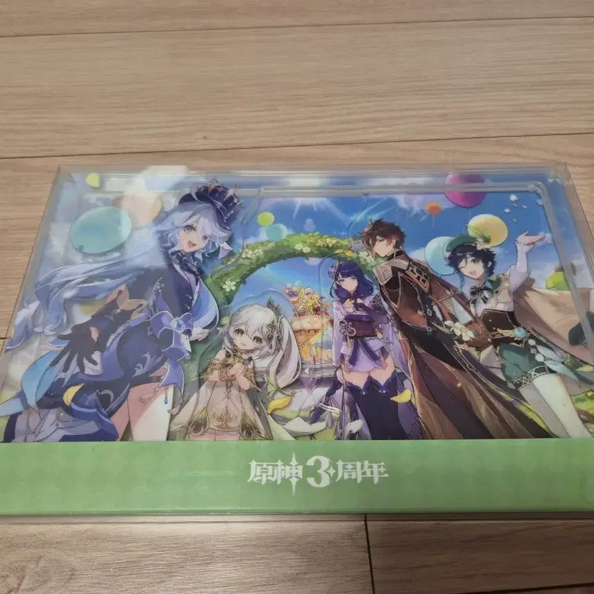 [BUNJANG] Genshin Impact 3rd Anniversary Illustration Acrylic Frame Stand / 미개봉) 원신 3주년 기념 일러스트 아크릴 스탠드 액자