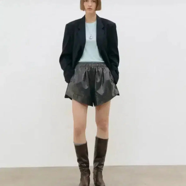 [BUNJANG] Ethos Leather Easy Shorts / 에토스 레더이지쇼츠