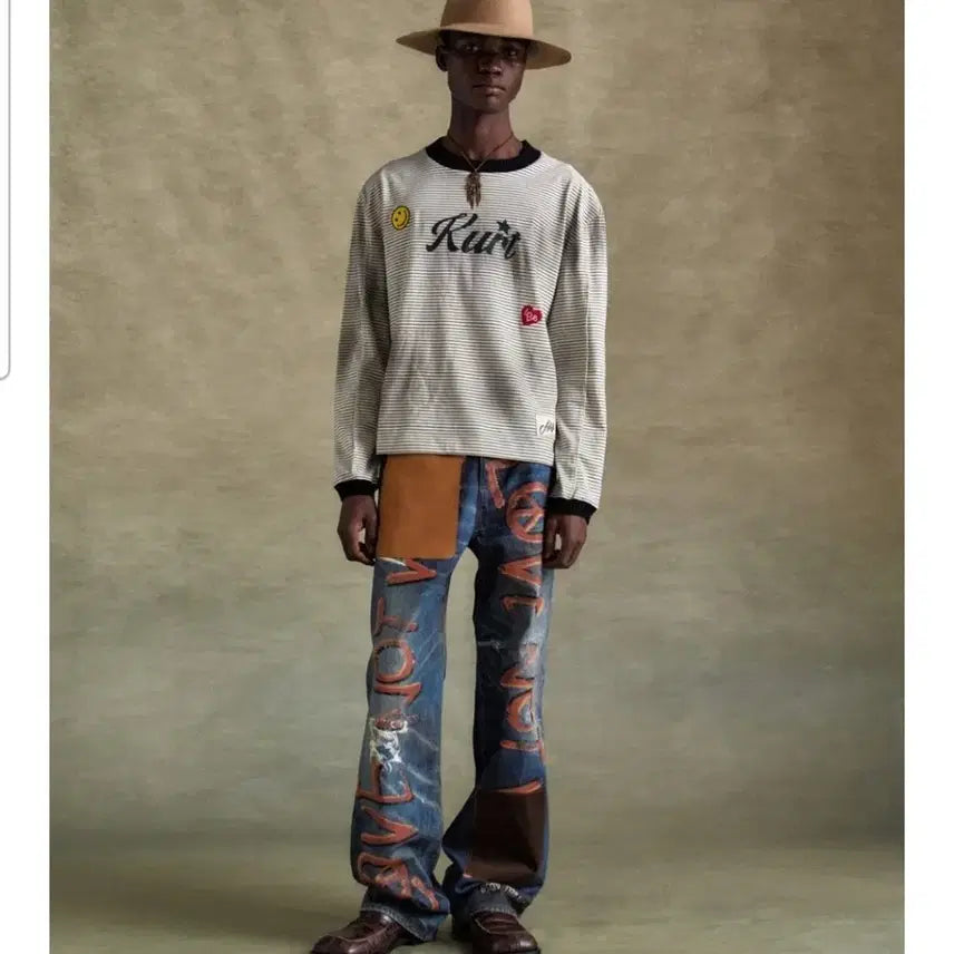 [BUNJANG] Andersson Bell Kurt Stripe Long Sleeve L / 앤더슨벨  커트 스트라이프 롱슬리브  L