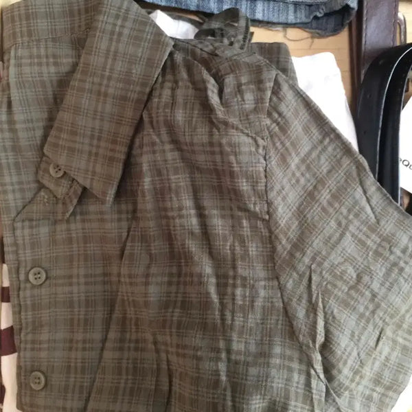 [BUNJANG] Shirring Short Sleeve Shirt / 허리라인 셔링 반팔 셔츠