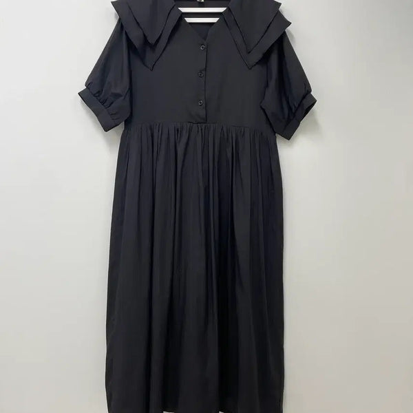 [BUNJANG] Vintage Sailor Collar Long Dress / 빈티지 카라 롱원피스