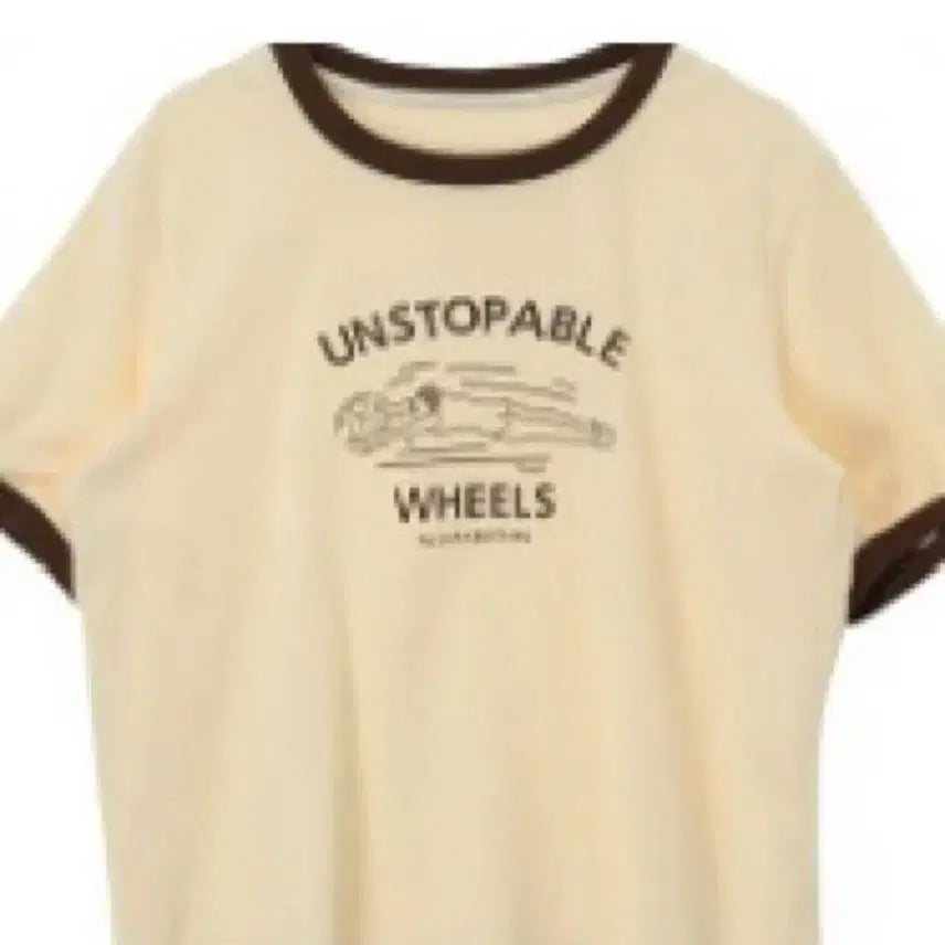 [BUNJANG] Ivory Printed Short Sleeve T-Shirt / 프린팅 반팔티