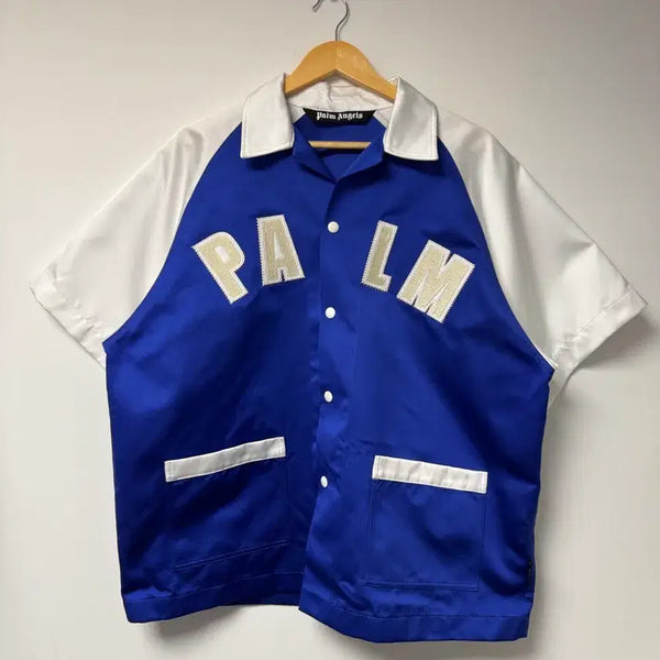 [BUNJANG] Palm Angels Logo Bowling Shirt XL / 팜엔젤스 로고 볼링셔츠 XL