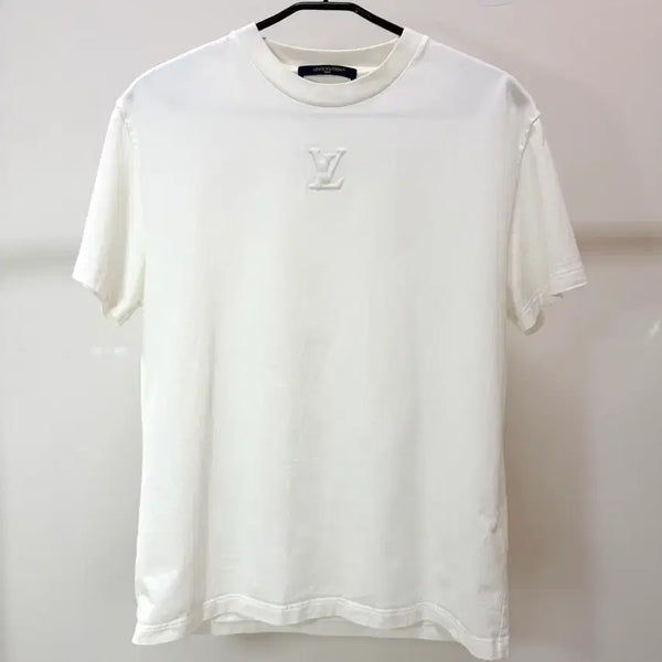 [BUNJANG] Louis Vuitton Embossed Short Sleeve T-Shirt White / 루이비통 엠보스드 반팔 [새상품급]