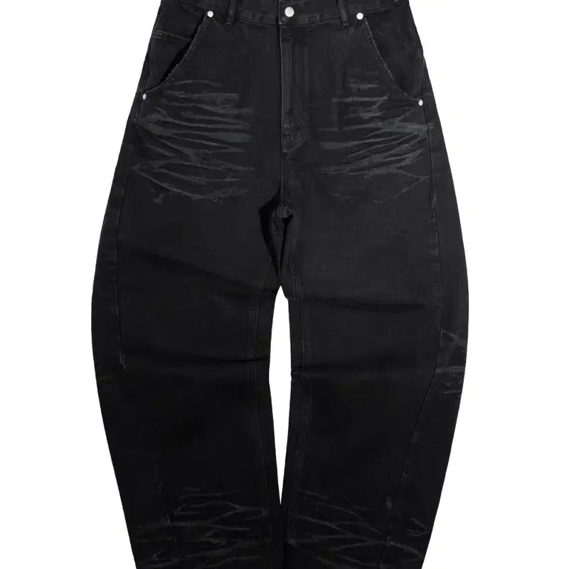 [BUNJANG] Munam Embossing Wide Baggy Jeans / [S] 무남 엠보싱 와이드 배기진 데님