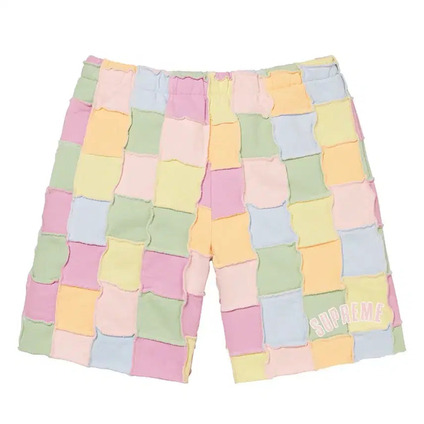 [BUNJANG] Supreme Reverse Patchwork Sweat Shorts M / 슈프림 리버스 패치워크 스웻 쇼츠 반바지 M
