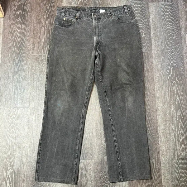 [BUNJANG] Levi's 517 Orange Tab Black Denim Bootcut Jeans / [36/30] USA 90s 리바이스 517 오렌지탭 흑청 블랙