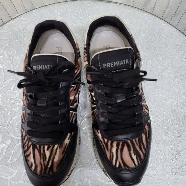 [BUNJANG] Premiata Leopard Print Sneakers / 프리미아타 호피 스니커즈