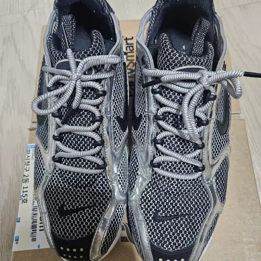 [BUNJANG] Nike x Stussy Air Zoom Spiridon Cage 2 Pure Platinum Sneakers / 나이키 x 스투시 에어 줌 스피리돈 케이지 2 퓨어 플래티넘 280