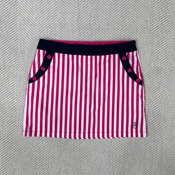 [BUNJANG] Castelbajac Women's Golf Skirt Pink Stripe Size 73 / 까스텔바작 여성 골프 스커트 핑크 스트라이프 73