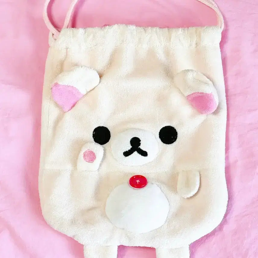 [BUNJANG] Vintage Korilakkuma Drawstring Pouch / 고전 코리락쿠마 복조리 파우치 리락쿠마 인형 딸기 우사기