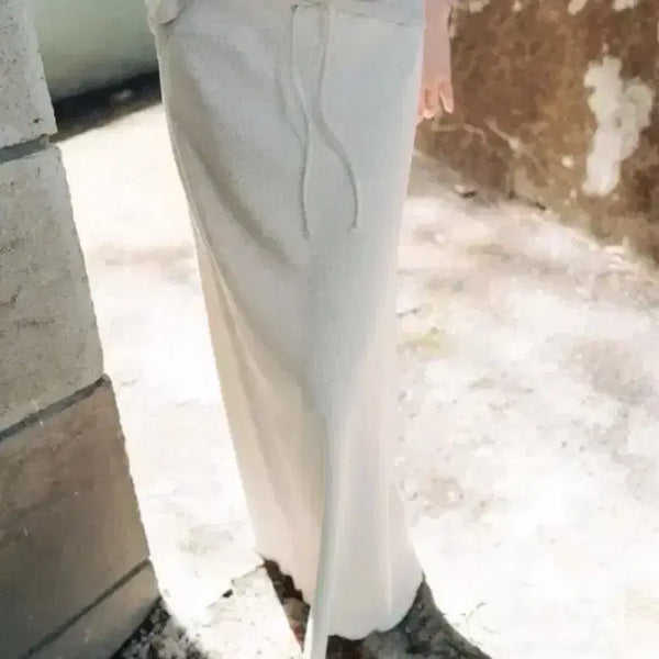 [BUNJANG] Monoha Waffle Knit Jersey Skirt / 모노하 와플저지스커트 Monoha Waffle-knit jersey lo