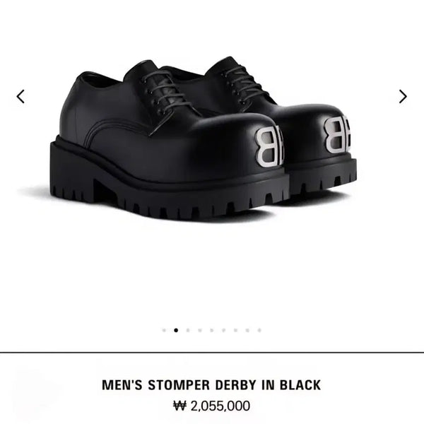[BUNJANG] Balenciaga Stomper Derby Shoes Black BB Giant Loafer Walker Boots Sneakers / 발렌시아가 스톰퍼 더비 슈즈 블랙 BB 자이언트 로퍼 워커 부츠 스니커즈