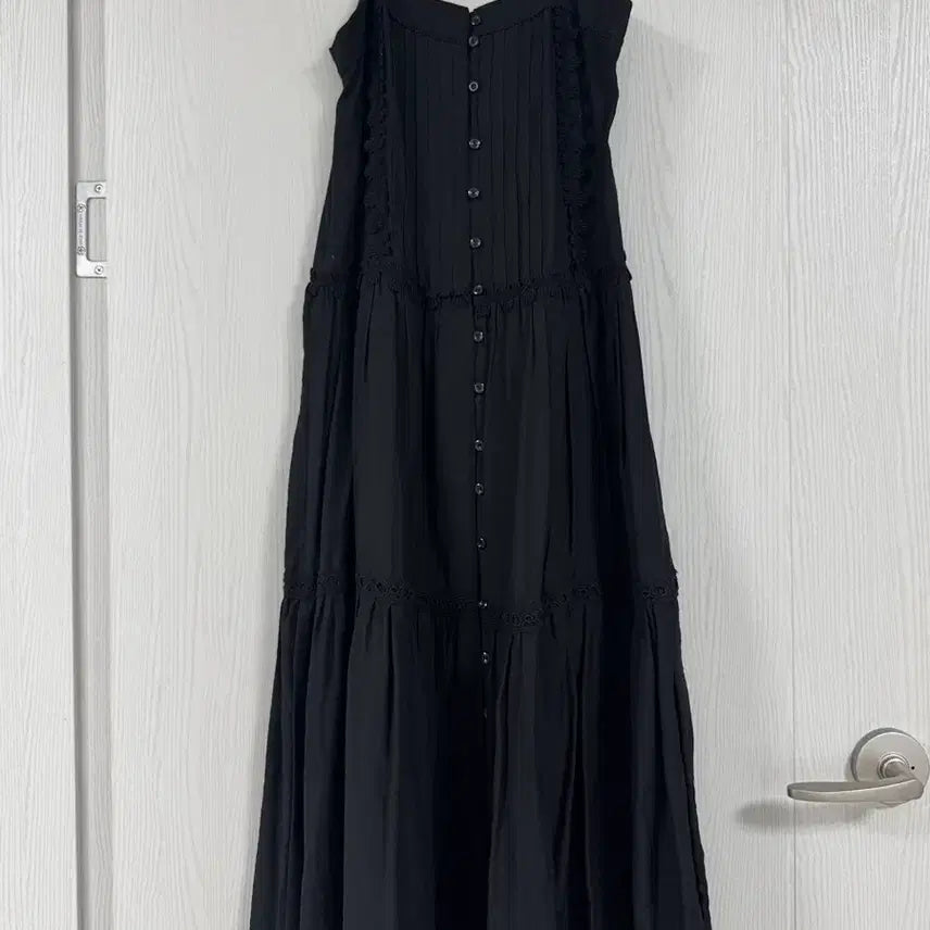 [BUNJANG] Sleeveless Pintuck Long Dress / 끈나시 핀턱 롱원피스